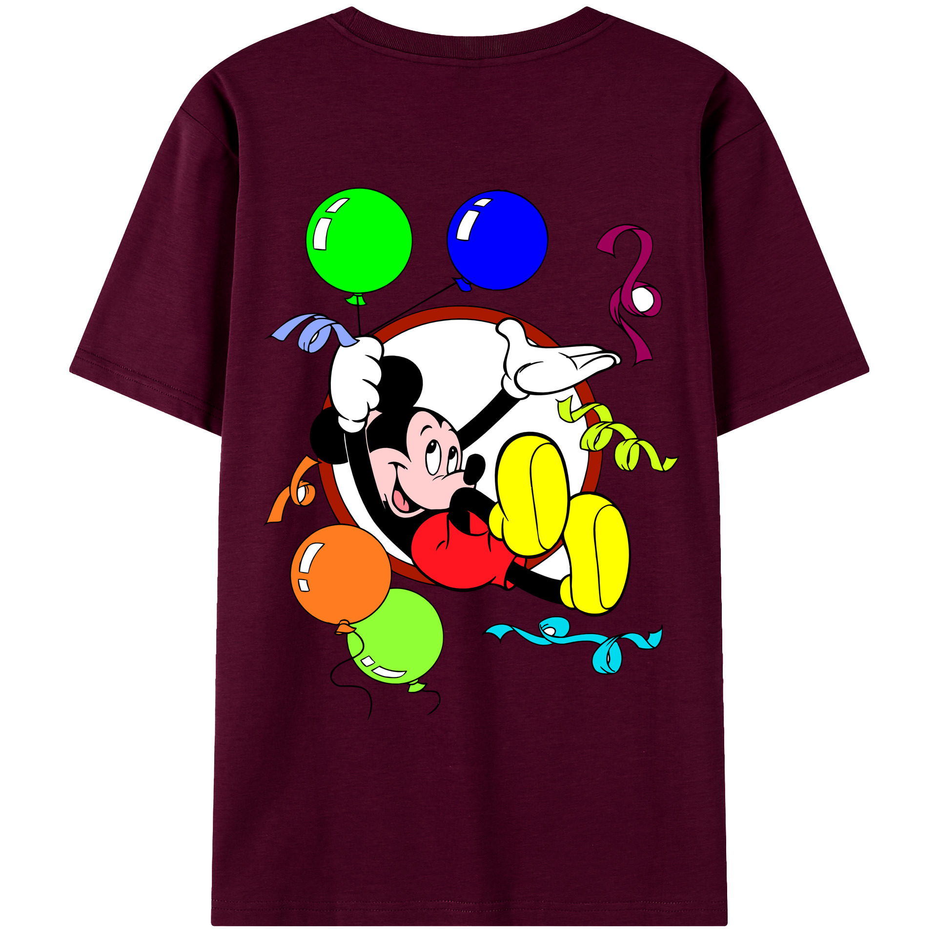 （画像用） ミッキーマウス Mickey Mouse レディース半袖Tシャツ(バックプリント)